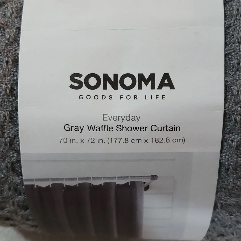 Sonoma Everyday Gray Waffle Shower Curtain 70